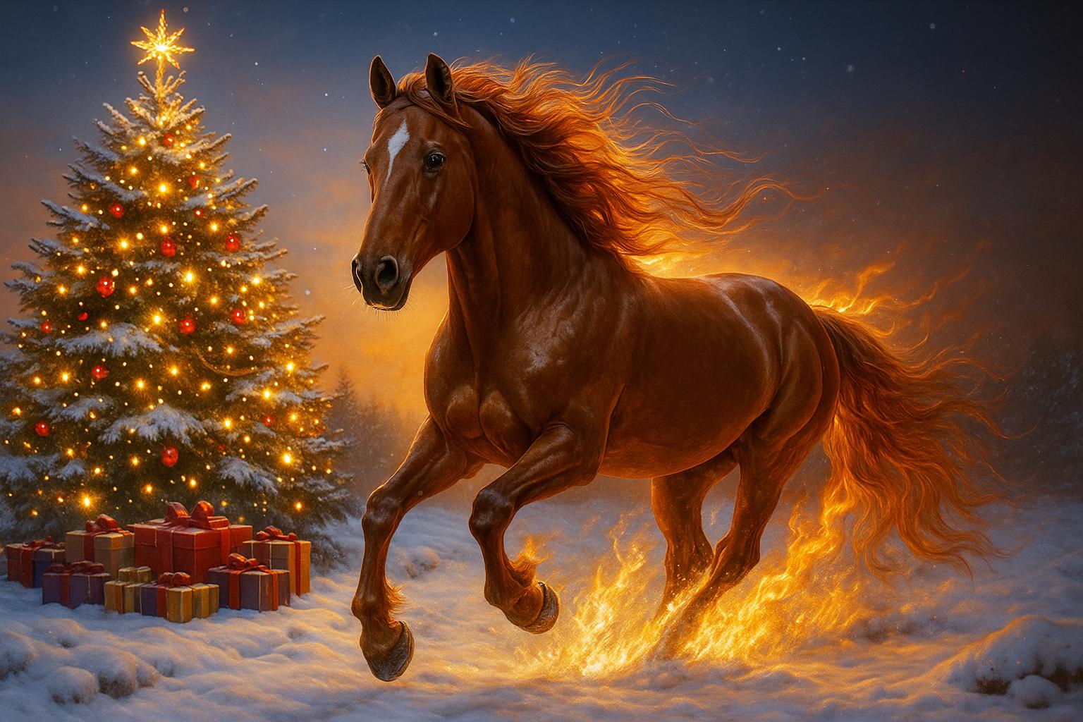 20251125_1924_fiery_horse_by_christmas_tree_remix_01kaxp95bbexq_p88497